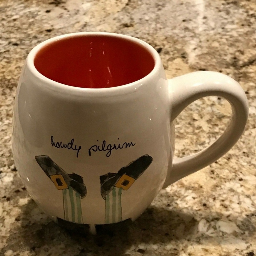 Rae Dunn Howdy Pilgrim Mug Thanksgiving